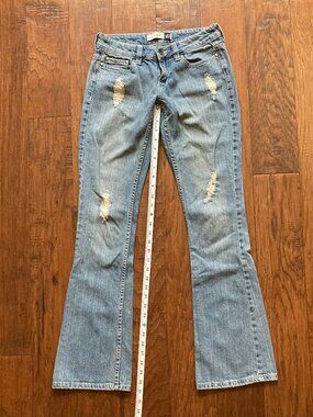 Anchor Blue Distressed Boot Daisy Jeans